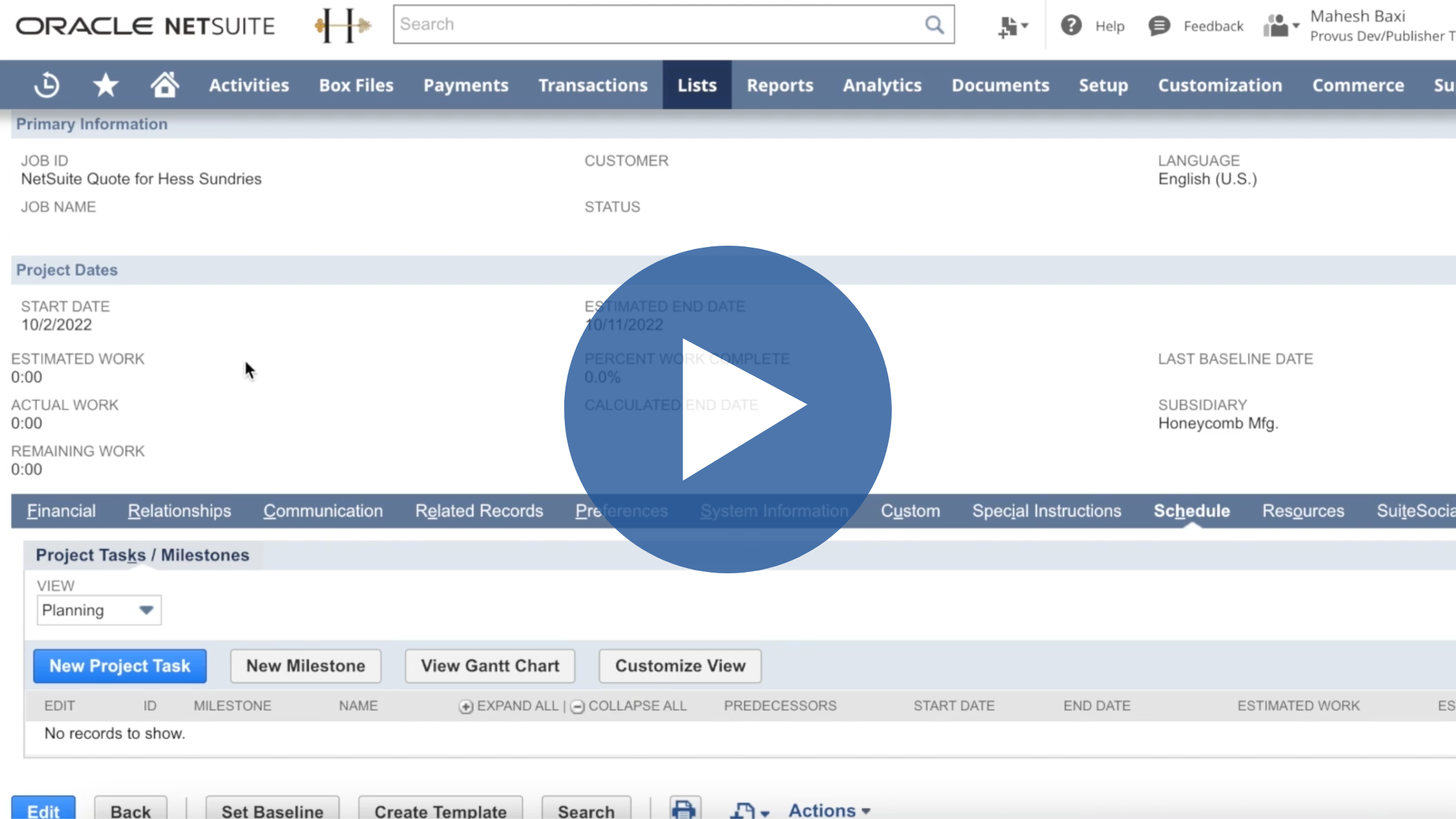 Provus NetSuite Integration Provus and Salesforce Revenue Cloud Integration