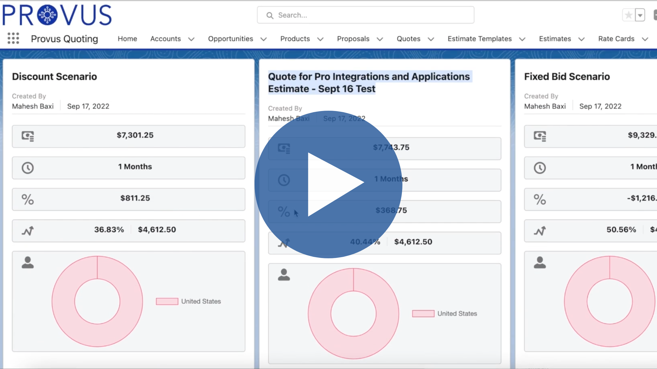 Provus Salesforce Opportunity Integration Provus and Salesforce Revenue Cloud Integration