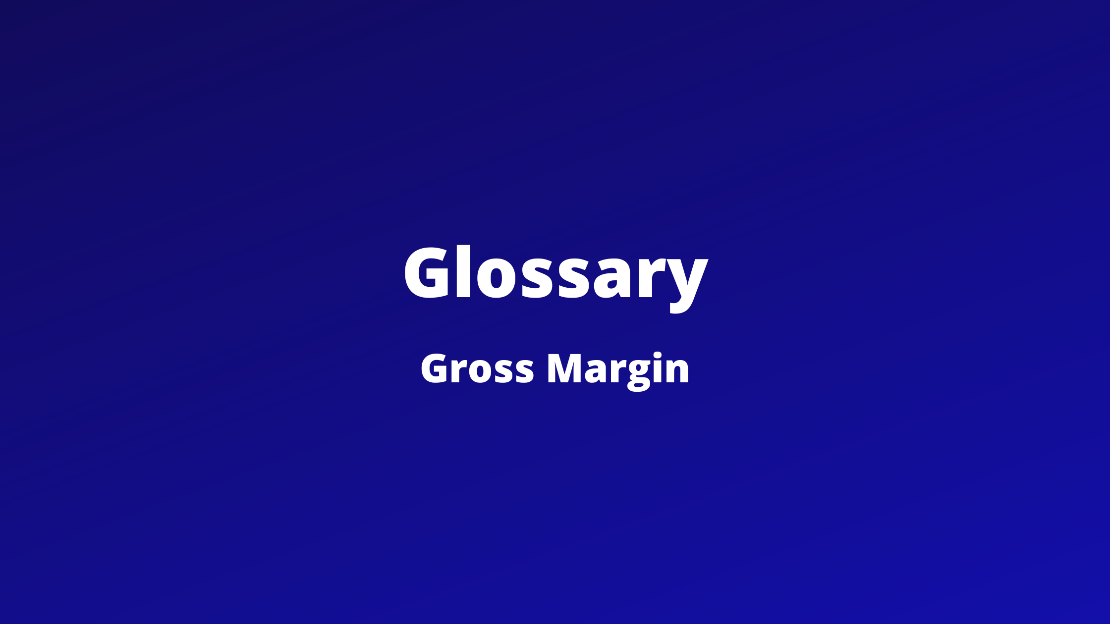 gross margin