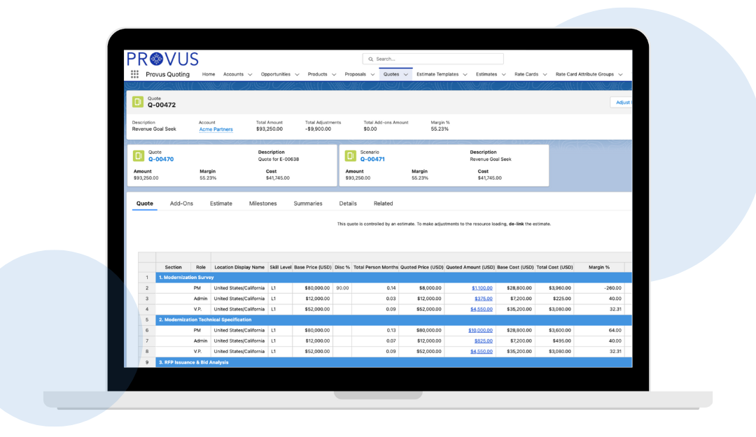 See Provus Services Quoting In Action on July 12th