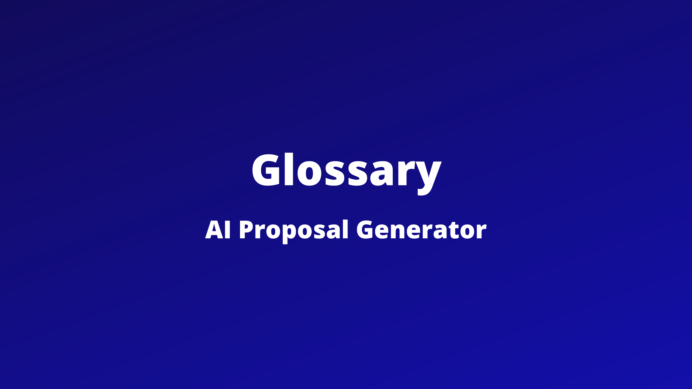 AI Proposal Generator