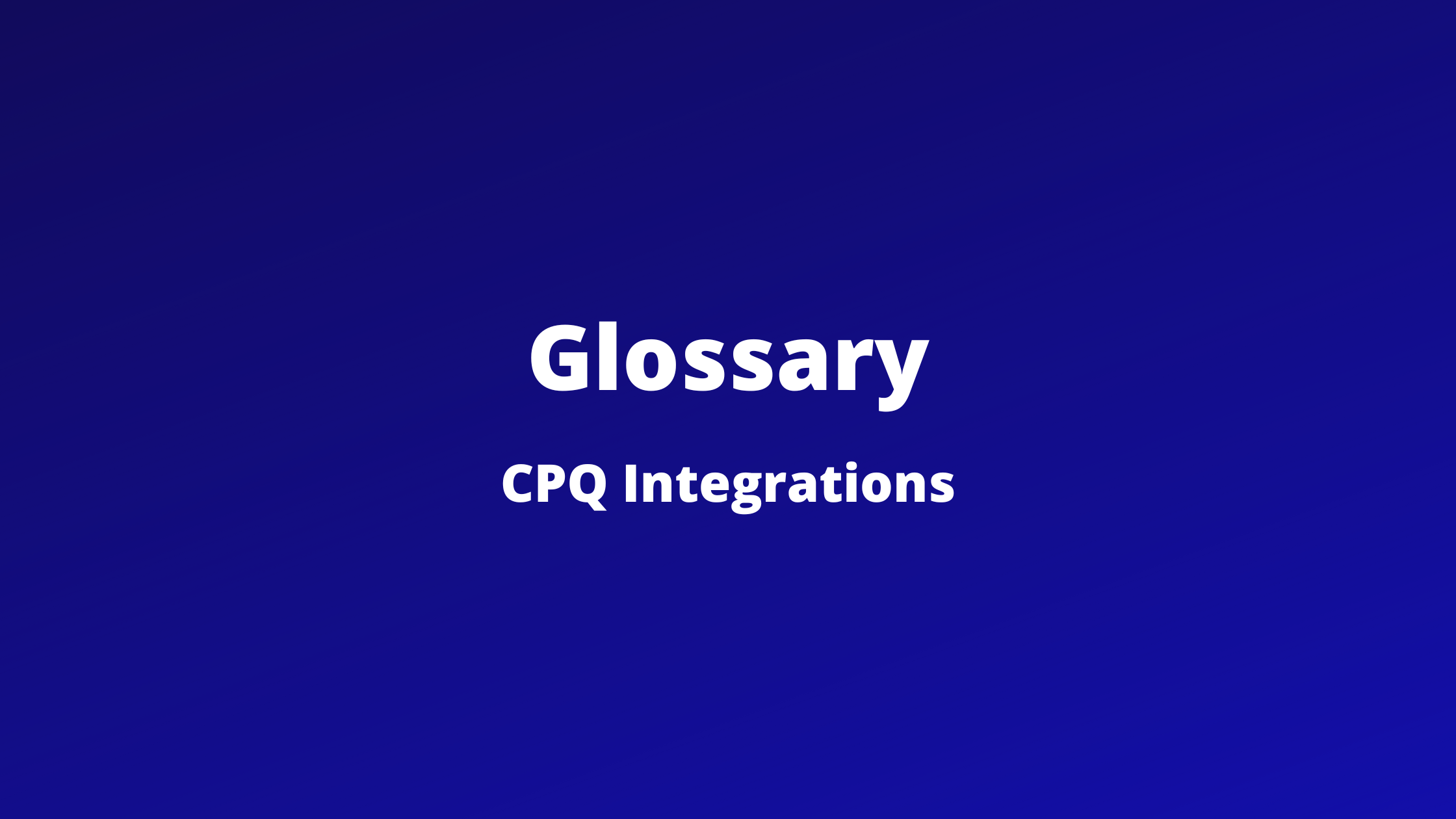 CPQ Integrations
