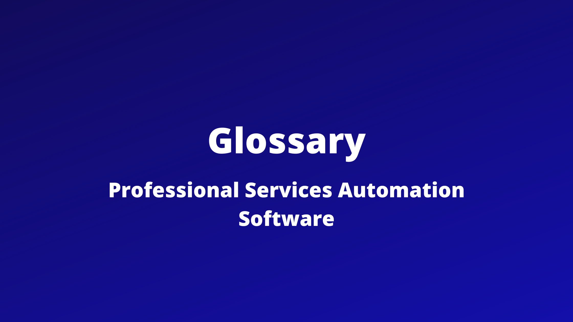 Professional Services automation software